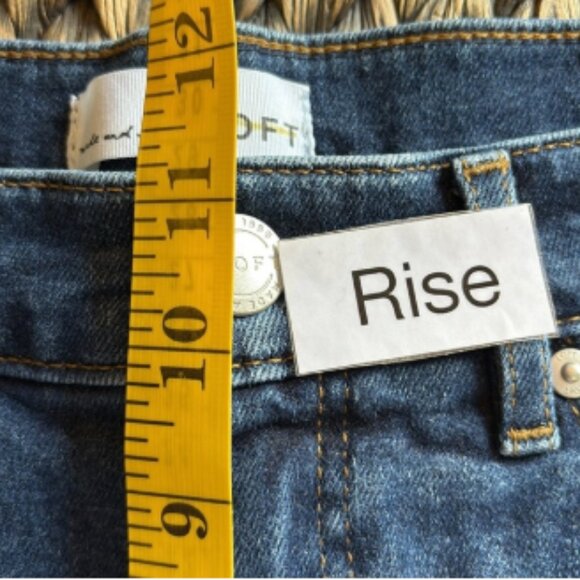 Loft High waist straight cropped raw hem jeans size 8 - Picture 11 of 14